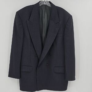 Oscar de la Renta Pinstripe 100% Wool Men's Blazer Size 42R